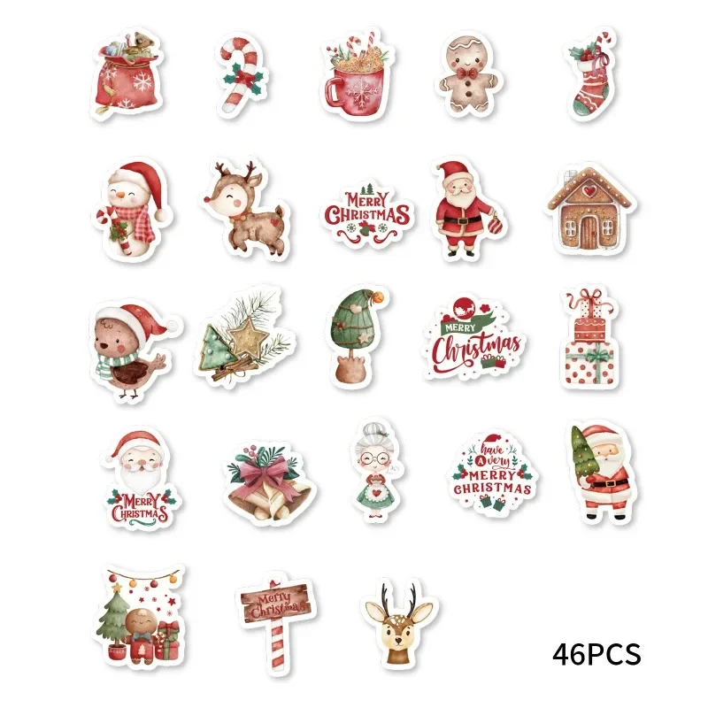 

45 pcs/lot Kawaii Stationery Stickers Merry Christmas Diary Decorative Mobile Stickers Scrapbooking DIY Craft Stickers