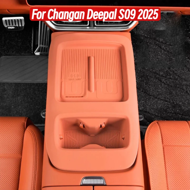 

Interior Car Central control Gear Shift Water Cup Panel silicone Wireless Charging pad For Changan Deepal S09 2025 Accessories