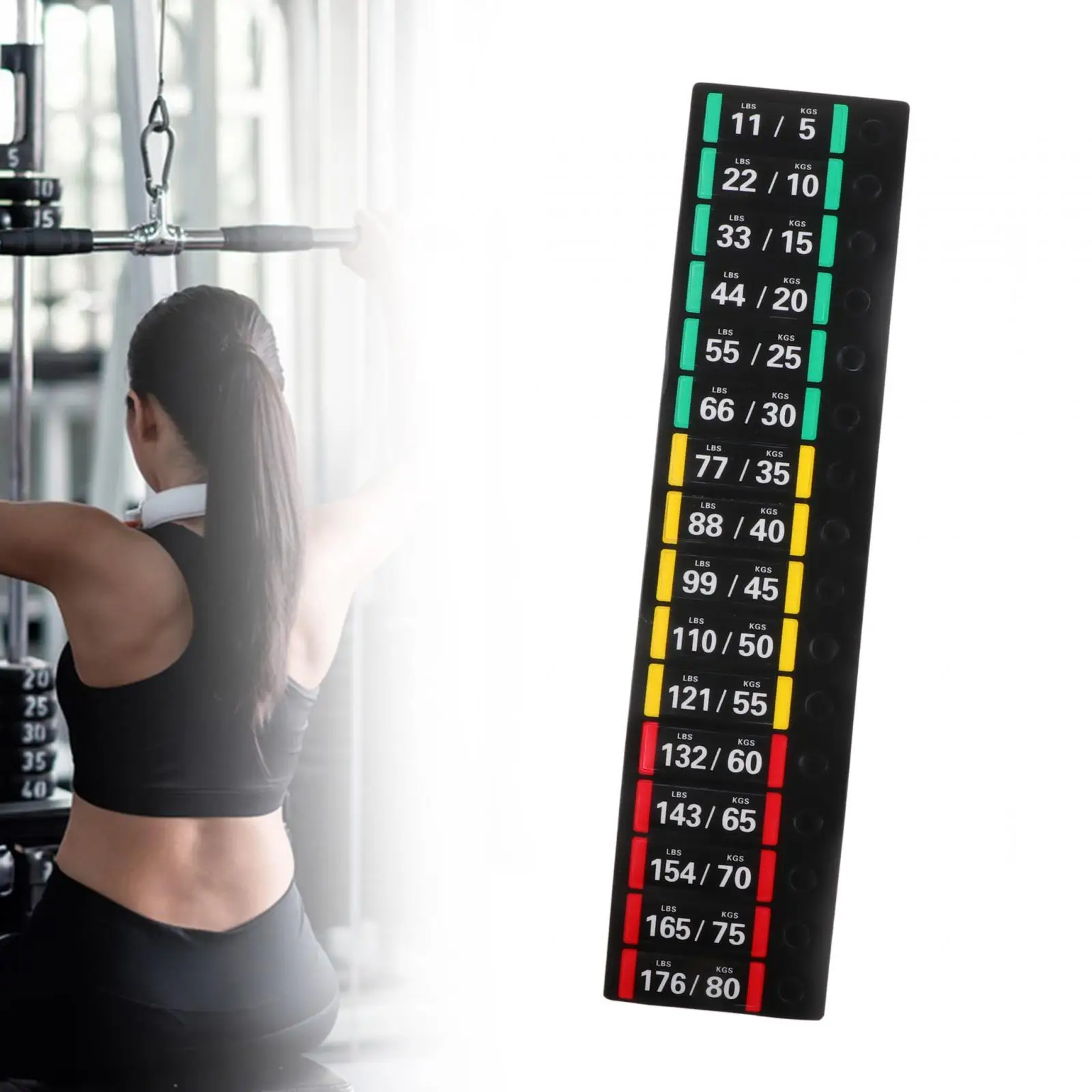 Weight Stack Labels 11-176lbs/5-80kg Weight Stickers for Gym