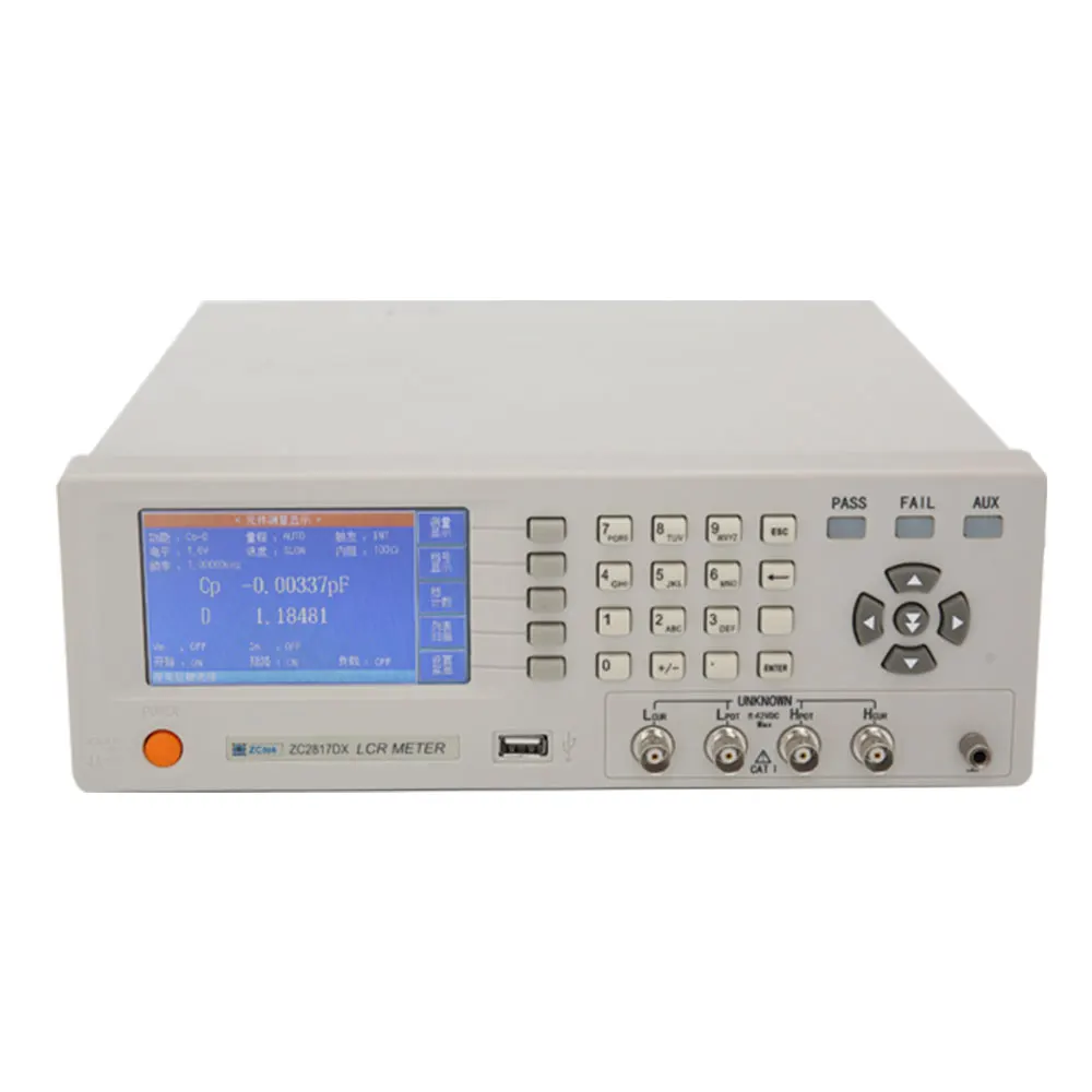 ZCTEK ZC2817DX LCR Цифровой мостовой измерительный сигнал Частота 50 Гц、60 Гц、100 Гц、120 Гц LichtkHz、 10 кГц、20 кГц、40 кГц、50 кГц、100 кГц