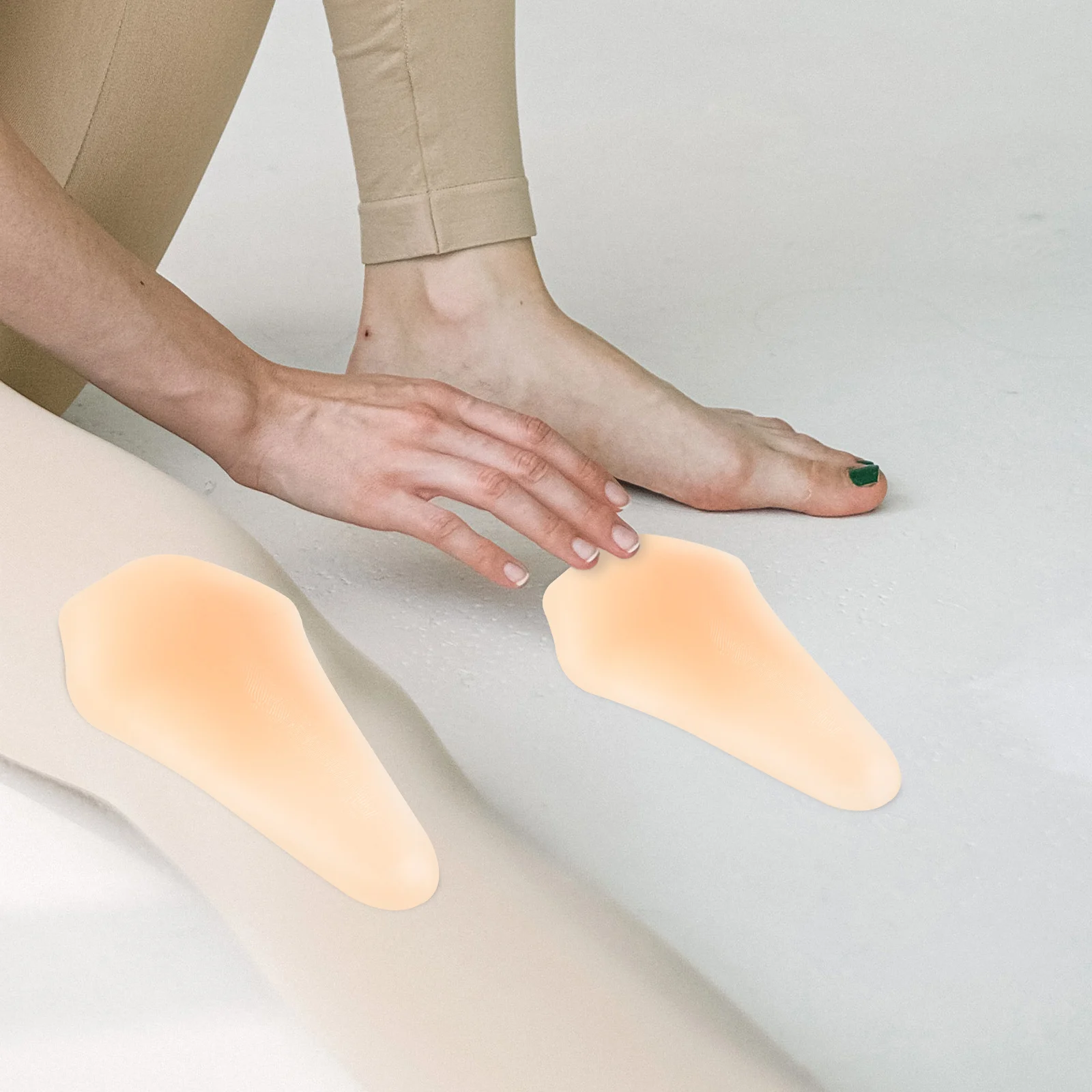 Silicone Knee Pads Protector Adhesive Brace For Skating Accessories Protection Snowboard Ice Skating Knee Protection Pads