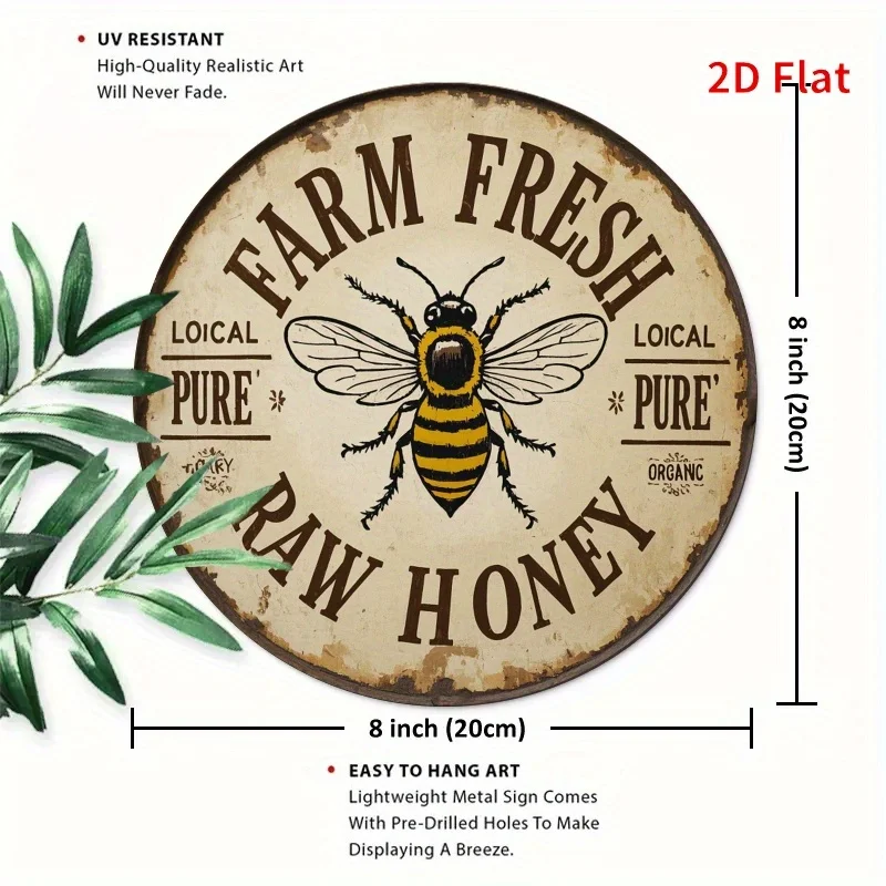 [2D Flat] Vintage Round Iron Sign - 