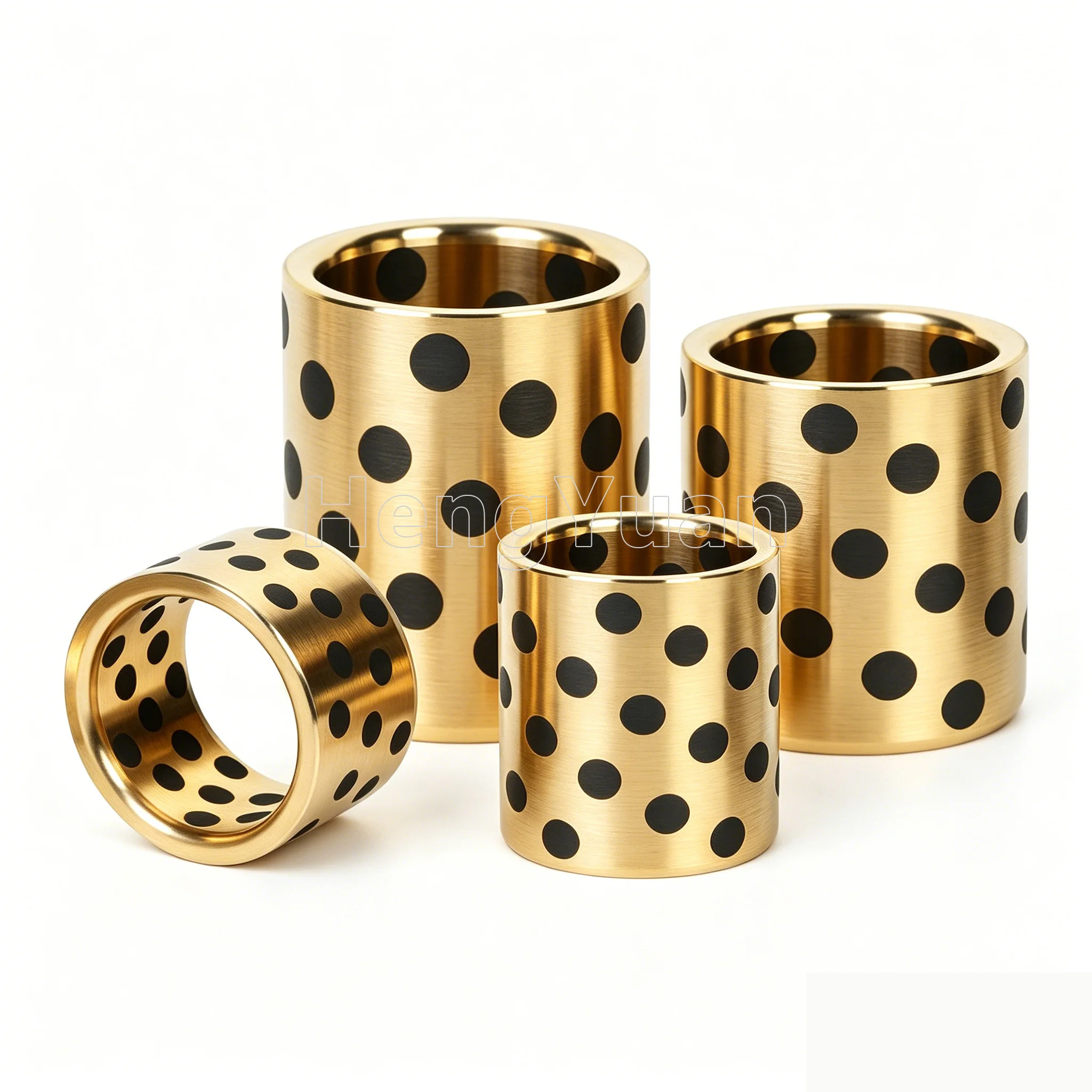M50 Copper Alloy Bearing With Graphite Insert Wearproof Maintenance-Free Composite Copper Bushing OD55-70mm L15-150mm
