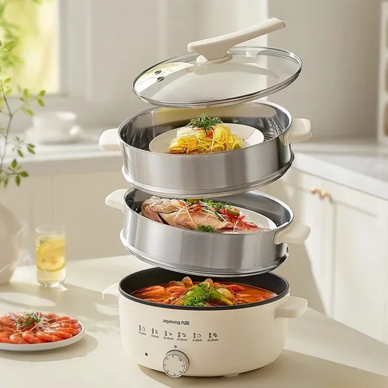 New Electric Steamer Multi Functional Household Kitchen Appliance 3 Layer Large Capacity