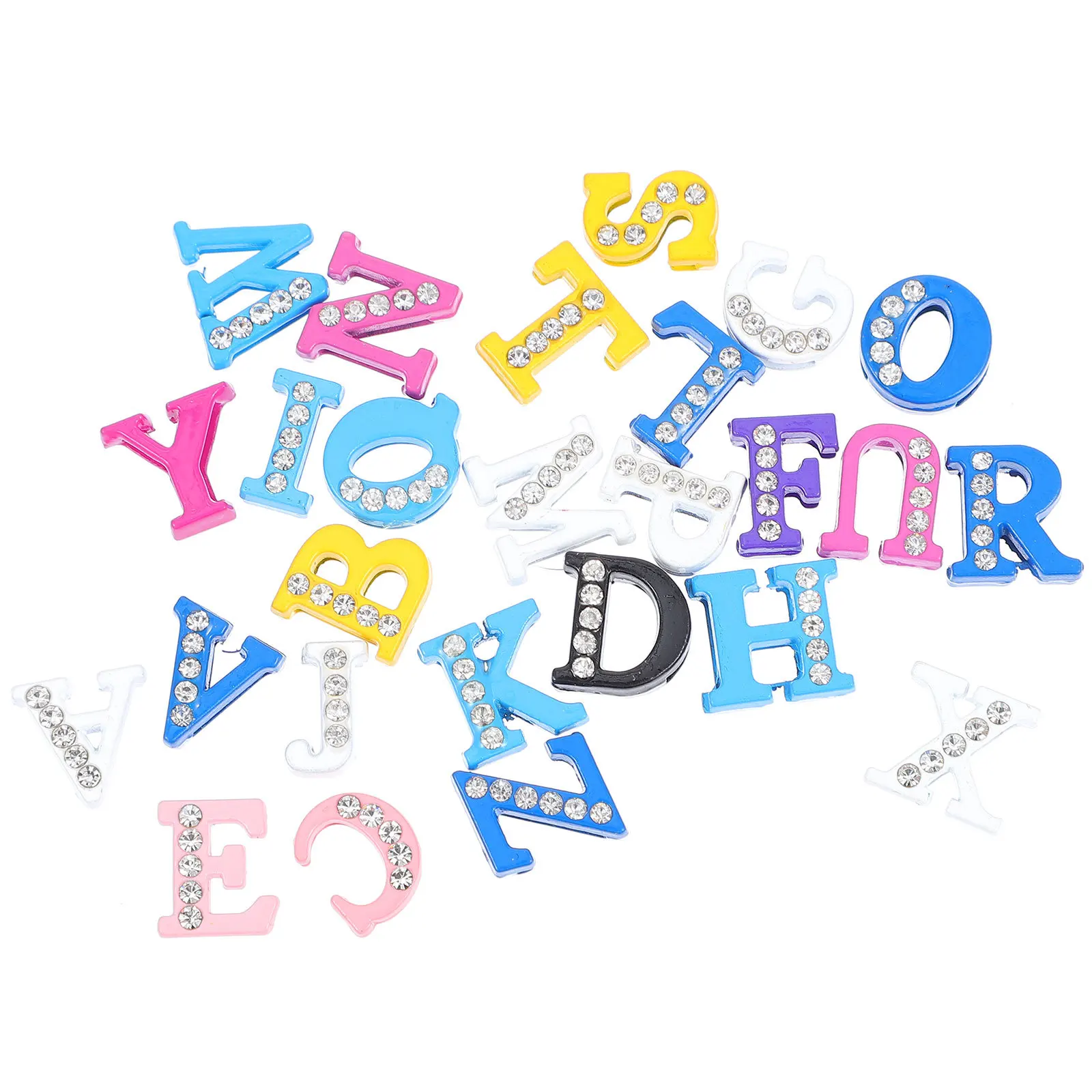 

26 шт. A-Z буквы со стразами, набор подвесок из сплава для DIY, аксессуары для подвесок, изготовление ювелирных изделий, ожерелье, браслет, брелок с алфавитом