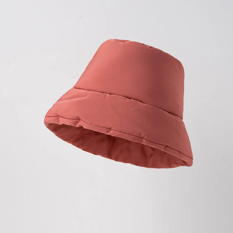 

Fashion Bucket Caps Fisherman Hat for Men Women Autumn and Winter Thicken Warm Ultra Light Down Cotton