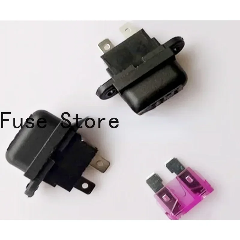 10PCS Medium Fuse Box PCB Panel Mount  Holder With Lid  Closed Flame Retardant High Temperature Resistance