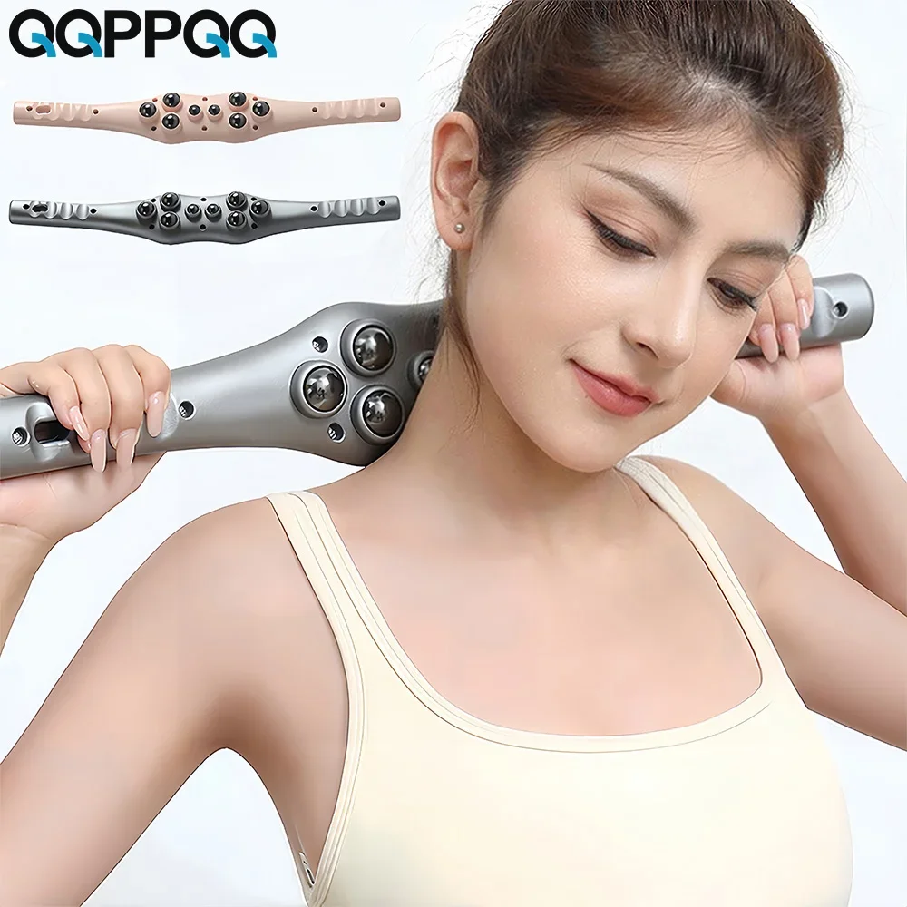 

Multi-Functional Roller Ball Massage Stick,Myorelease Fascia Trigger Point Roller Tool Non-Slip Handles for Deep Tissue Massager