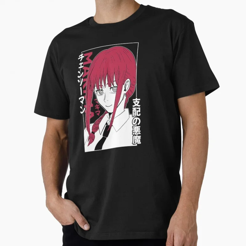 

Makima - Chainsaw Man Gift T shirt for Anime lover Large size Tops Manga Graphic Print Y2k Clothes Cartoon Tee
