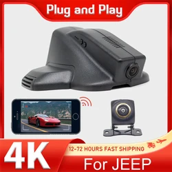 Plug and play Dash Cam for Jeep Compass(2nd Gen)2018 2019 2020 2021 2022 2023,Car DVR Camera WIFI Connection APP Control,Dashcam
