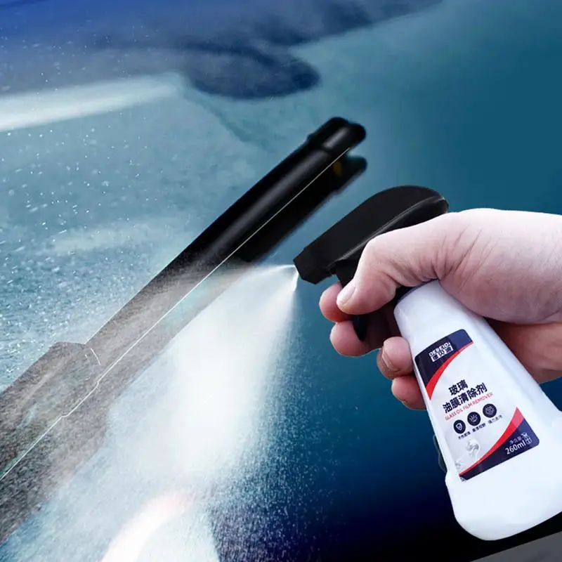 Automotive Window Cleaner Spray Cleaner And Window Spray Spray Bottle Safe 260ml Oil Film Cleaner Deep Cleaning For Cleans Car