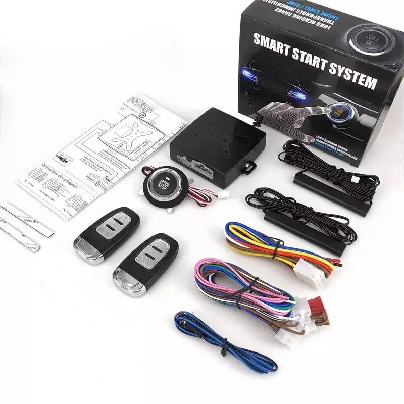 2026 Car Alarm System Push Start Ignition Kit with Remote Start Push Button to Engine Start Stop