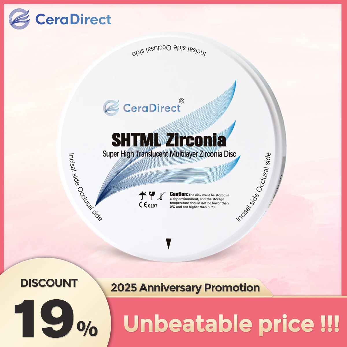 

Natural color SHTML multilayer zirconia open system(98mm)——for dental lab CAD/CAM