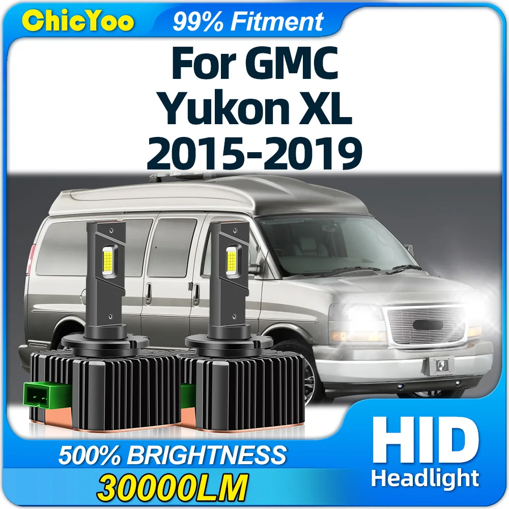 

D3S LED Car Headlights 30000LM Plug&Play HID Lights 6000K 1:1 Xenon Lamps 12V For GMC Yukon XL 2015 2016 2017 2018 2019