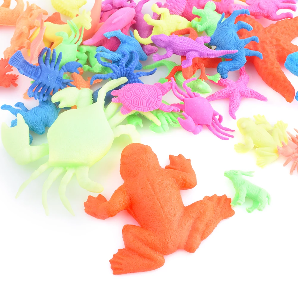 10/20/50pcs Water Growing Toys Hydrogel Magic Water Growing Sea Life Land Animals Educational Decoration Funny Kids Education