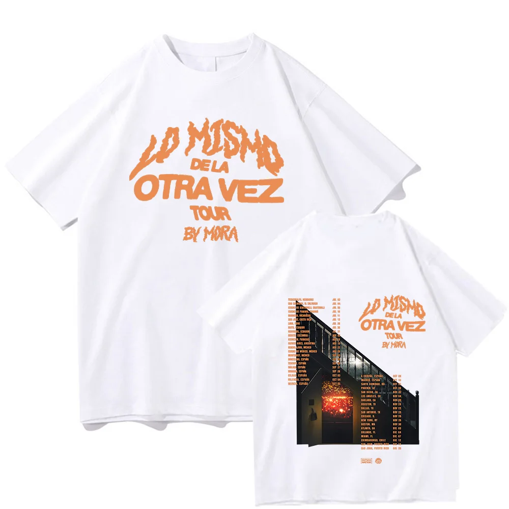 Camisetas Lo Mismo Dela Otra Vez Tour 2025, Regalos para Fans de Mora Merch, Camisetas de Algodón, Moda Urbana, Ropa de Verano para Hombre y Mujer