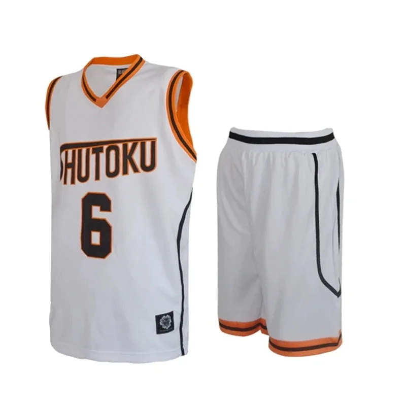 

Number 6 Anime Kuroko Basketball Basuke Cosplay Shutoku School Uniforms Midorima Shintaro Jersey Set Sportswear T-shirt Shorts