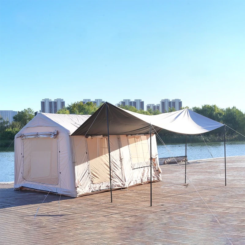 

AA AutoCustom Heavy Duty Portable Oxford Cloth Inflatable Camping Tent Waterproof Outdoor Air Pole Tent with Air Pump