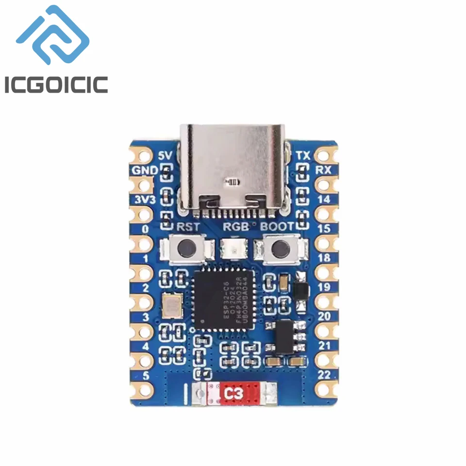 ESP32-C6-Zero Development Board Mini WiFi6 BT Module Dual Mode Communication Board 4MB Flash