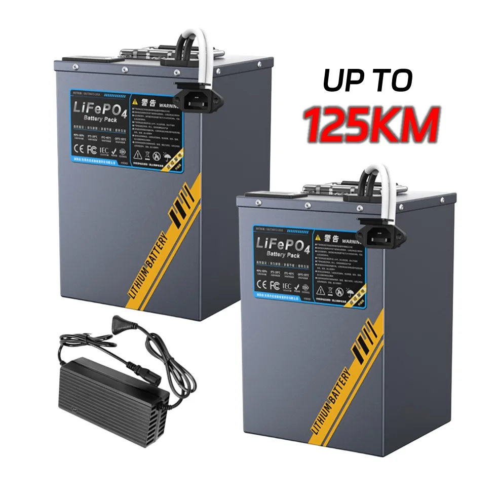 

100% новая литиевая аккумуляторная батарея LifePO4 48 В 60 В 72 В для мотоцикла, трехколесного велосипеда, гольф-каров, лодки, солнечной энергии, ИБП