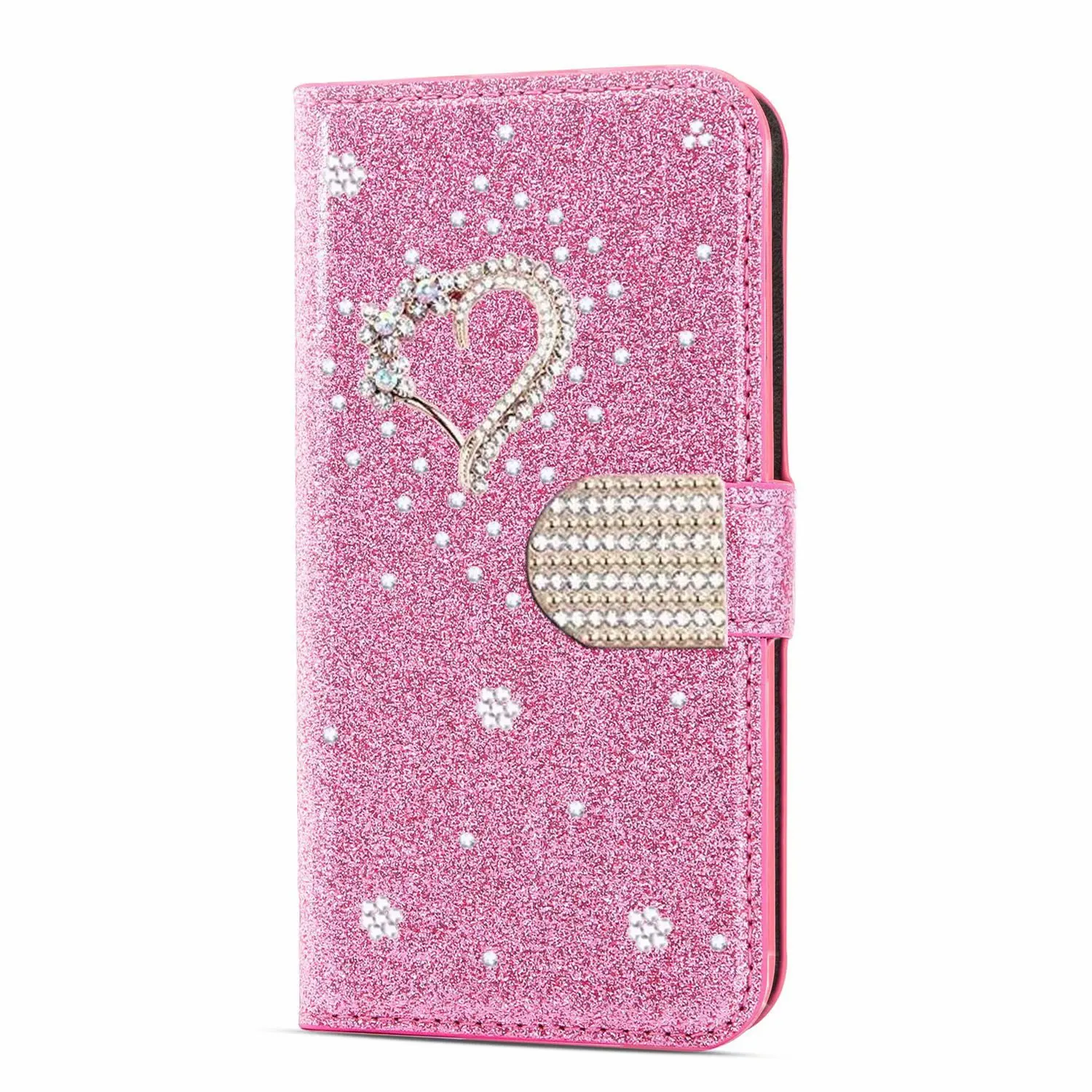 Bling Glitter Women Wallet Case Leather Flip Stand Cover For iPhone 13 12 11 14 Pro Max X XR XS Max 8 7 6 Plus SE2020 Card Coque