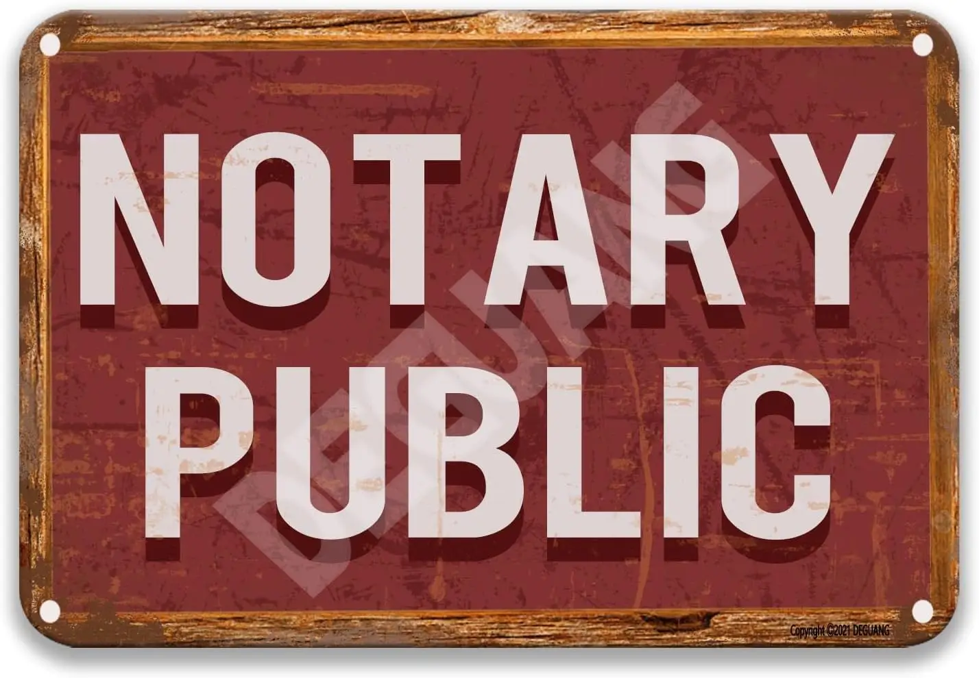 Notice Sign Safety Warning Notary Public Garden Retro Tin Kitchen Signs Wall Decor For Home Vintage De