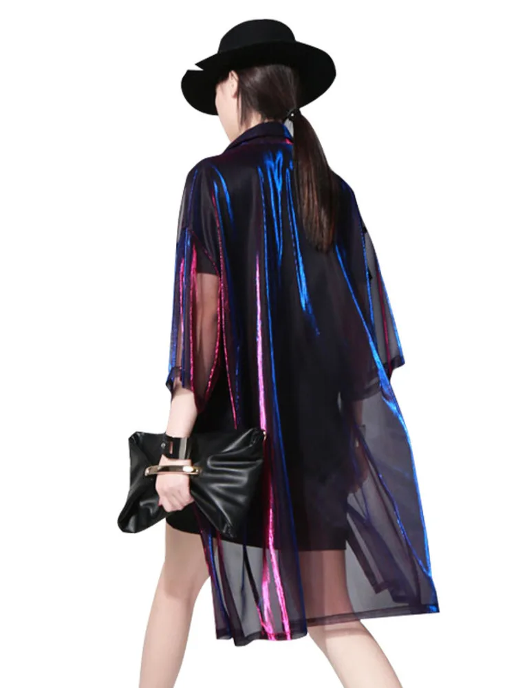 قميص متدرج كبير الحجم - غطاء للرقص الكلاسيكي مع ياقة مقلوبة لممارسة ملابس الجاز الحديثة العتيقة