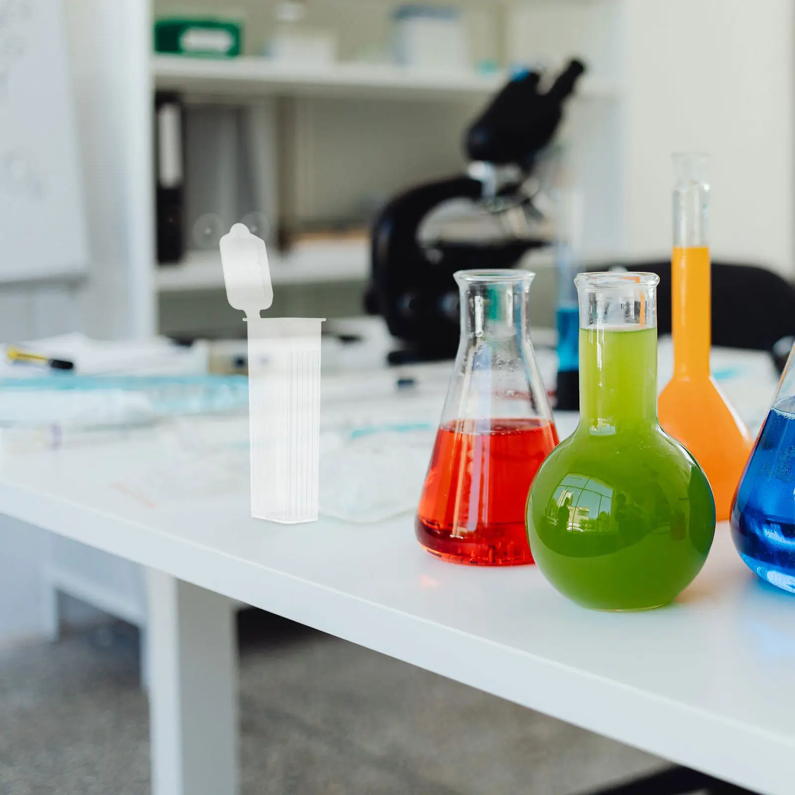 

Набор из 10 прозрачных пластиковых контейнеров для патологических предметных стекол, прочные емкости для окрашивания, лабораторная подставка для слайдов, принадлежности для микроскопа