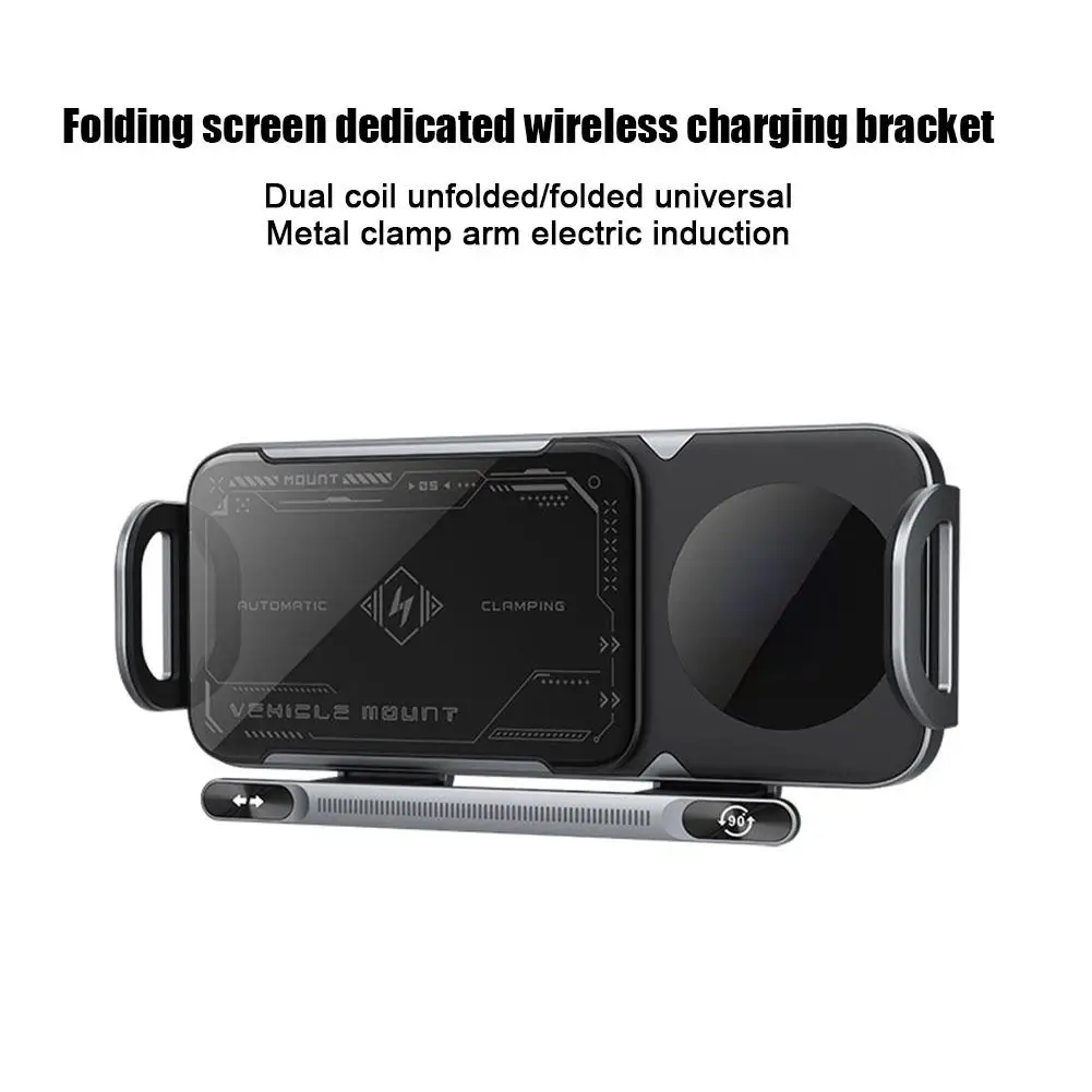 Wireless Fast Car Charging Mobile Phone Holder 360° Rotation For Samsung Automatic Rotating Horizontal Screen Bracket Z5B6