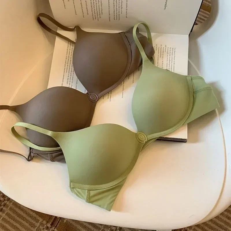 حمالة صدر نسائية من BANERDANNI حمالة صدر مجوفة خالية من الأسلاك وإغلاق أمامي خفيفة الوزن قابلة للتنفس بدون خياطة مريحة للصدر الصغير