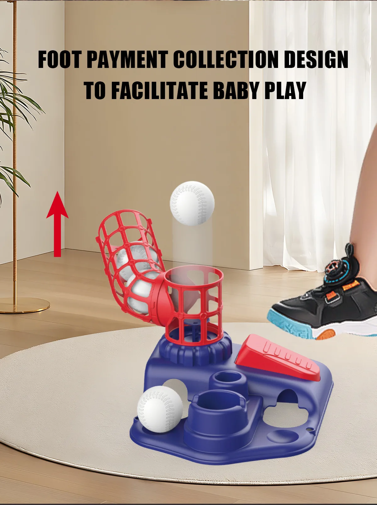 3-in-1-Baseballwerfer, höhenverstellbar, Baseball-Katapult, T-Ball-Set, interaktives Eltern-Kind-Spiel, Outdoor-Sport, Spielzeug, Kindergeschenk