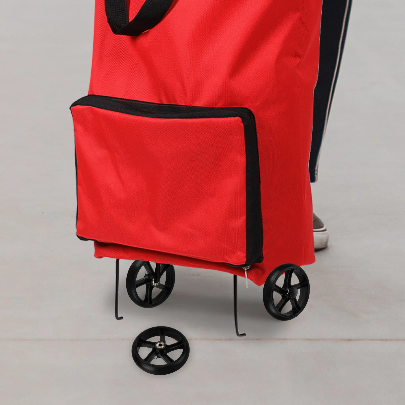 

2Pcs Laundry Cart Wheels 15.5cm Durable Heavy Duty Shopping Trolley Replacement Cart Wheels for Grocery Rolling Utility Shopping