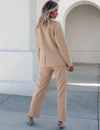 Tesco Customized Women's Two Piece Sets Pants Suits Dressy Business Casual Outfits Professional Blazer Pantsuits Set Work Office