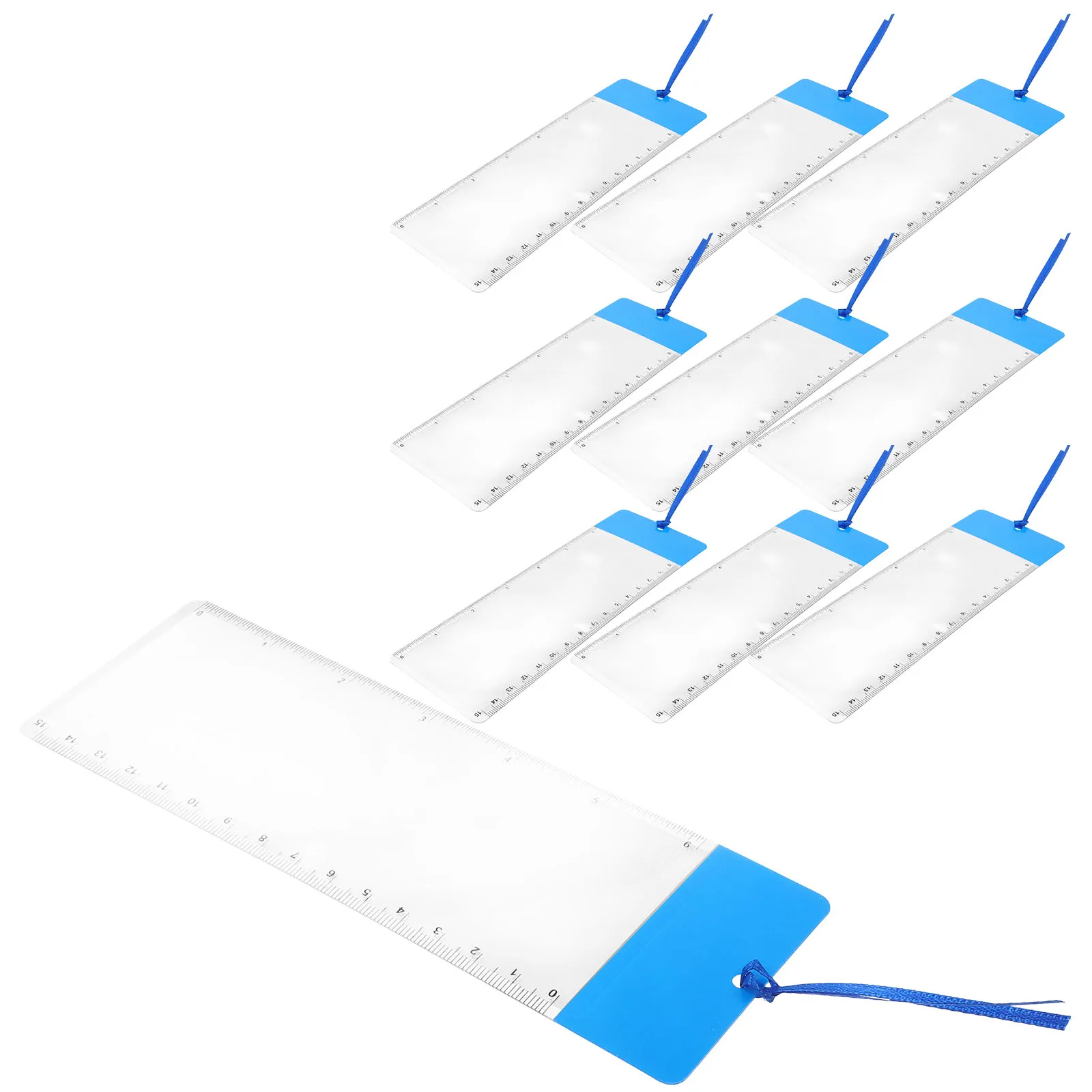

10pcs 10 Bookmark Covers Clear PVC Bookmarks for Students Kids Classroom Reading Marks Bulk Cute Gifts Valentine