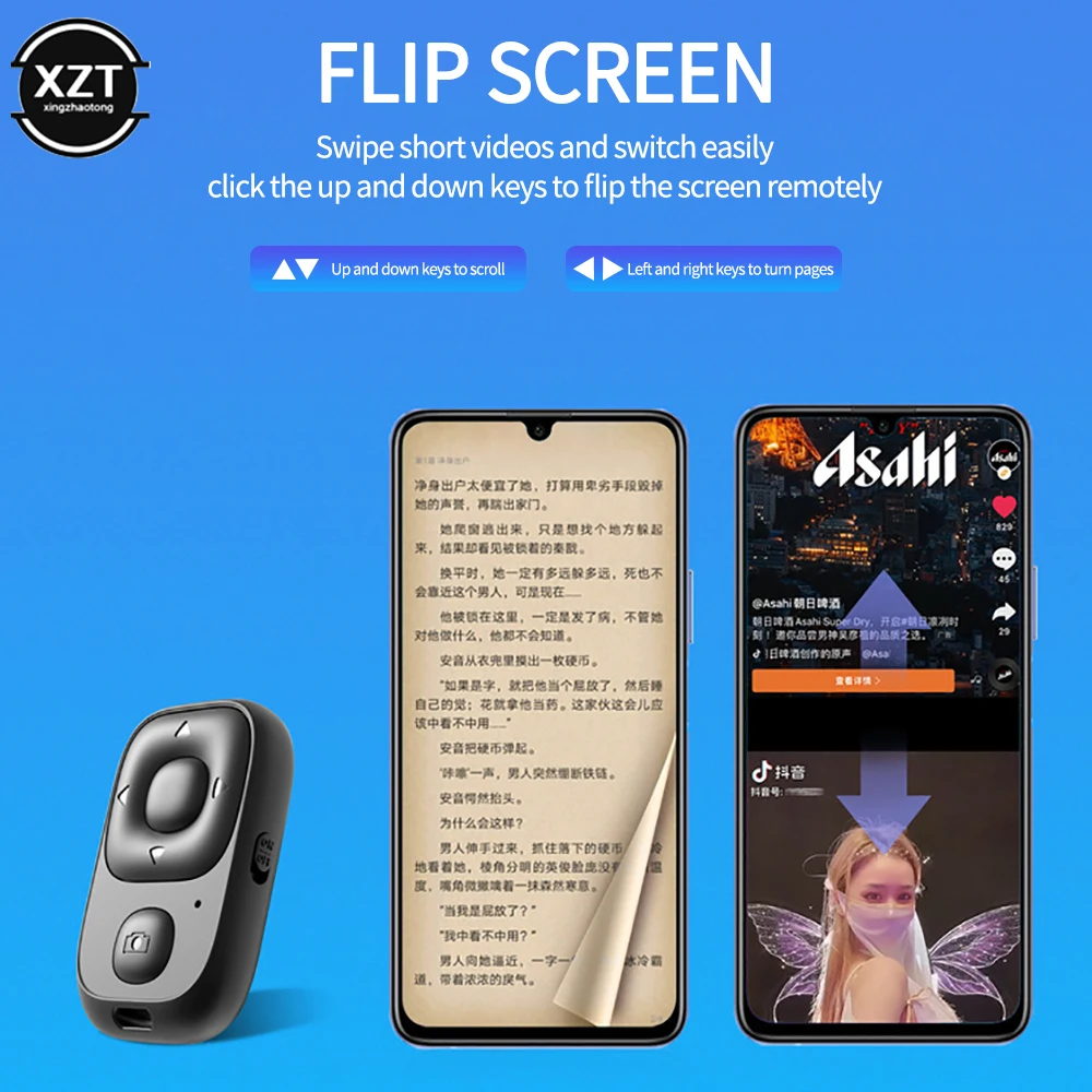 سماعة لاسلكية تعمل بالبلوتوث-متوافق مع جهاز التحكم عن بعد زر تحكم الموقت الذاتي كاميرا عصا مصراع الإصدار الهاتف Selfie ل Tik Tok