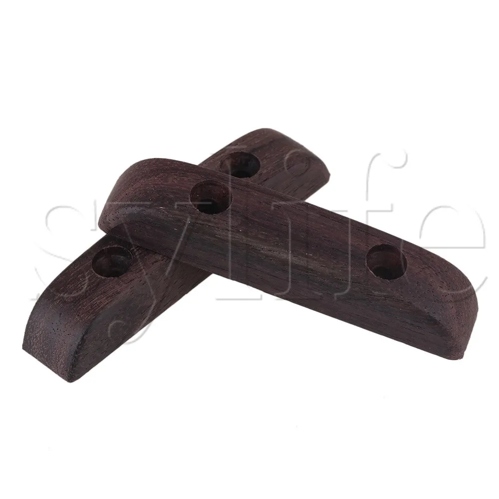 2x Rosewood Thumb Rest with Mounting Screws Wooden  for Bass Guitar