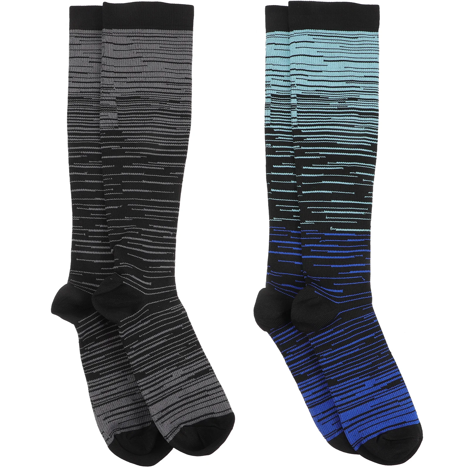 2 pares de calcetines deportivos de colores mezclados medias de compresión medias de fútbol calcetines de pantorrilla hombres suministros deportivos de fútbol medias