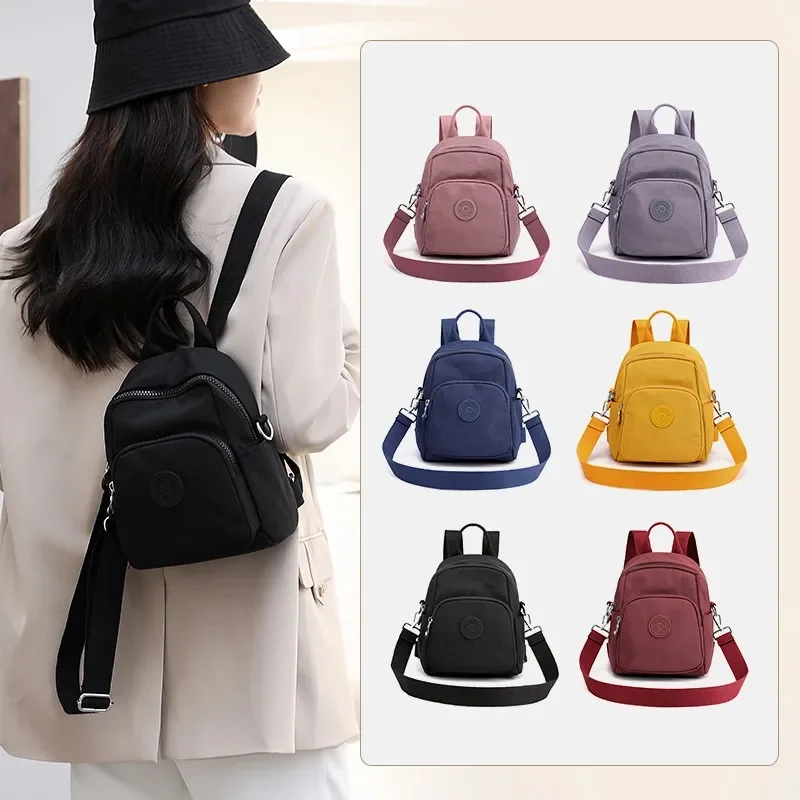 Women\'s Travel Casual Backpack College Students School Bag Korean Small Canvas Backpack Waterproof Fashion Shoulder Bags