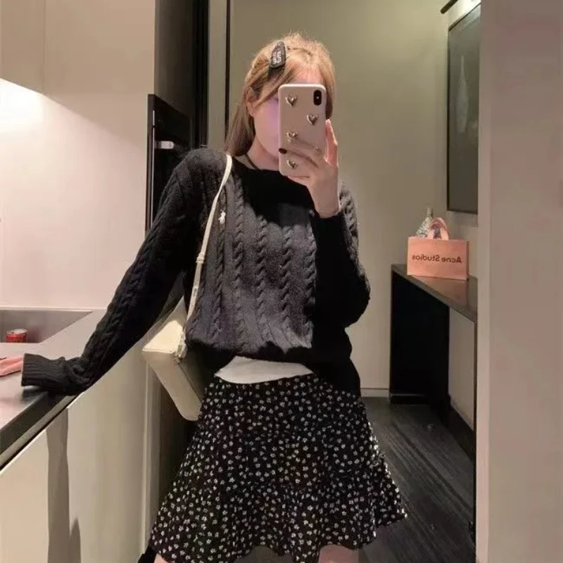 ดอกไม้ผู้หญิงกระโปรงฤดูร้อนวินเทจ Jupe เอวสูง A-Line เกาหลี Saia 2025 Faldas Mujer De Moda หลวมแฟชั่นกระโปรงมินิหวาน