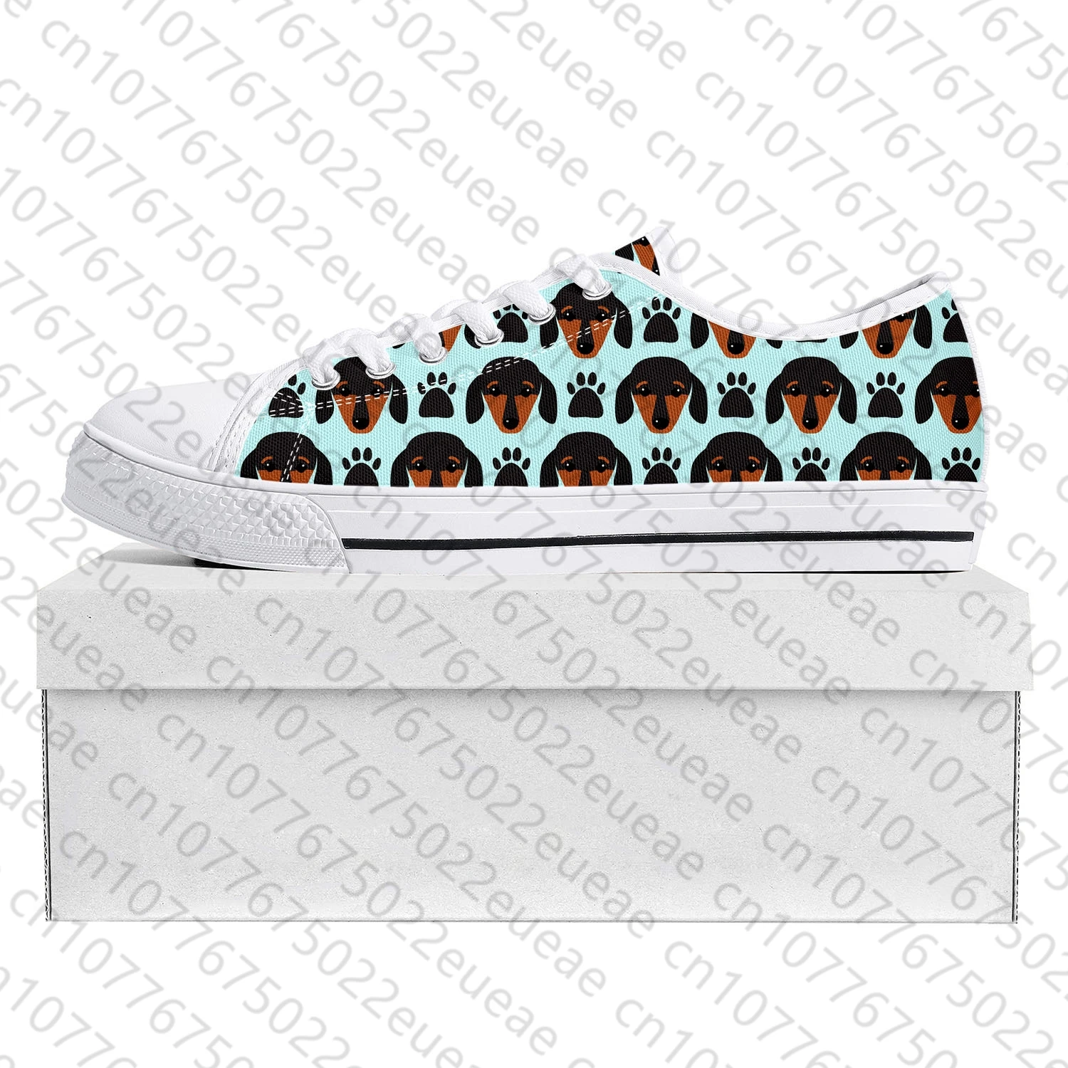 Cute Dachshund Pet Dog Low Top High Quality Sneakers Mens Womens Teenager Canvas Sneaker  Prode Casual Couple Shoes Custom Shoe