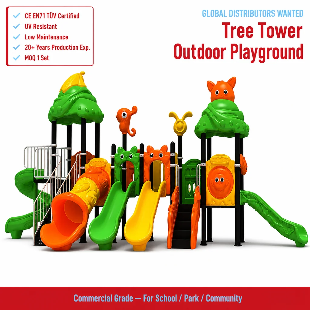 SageDelightRides Commercial Outdoor Playground Equipment Sanderling Slide Climbing Frame Kids LLDPE Steel School Park Wholesale