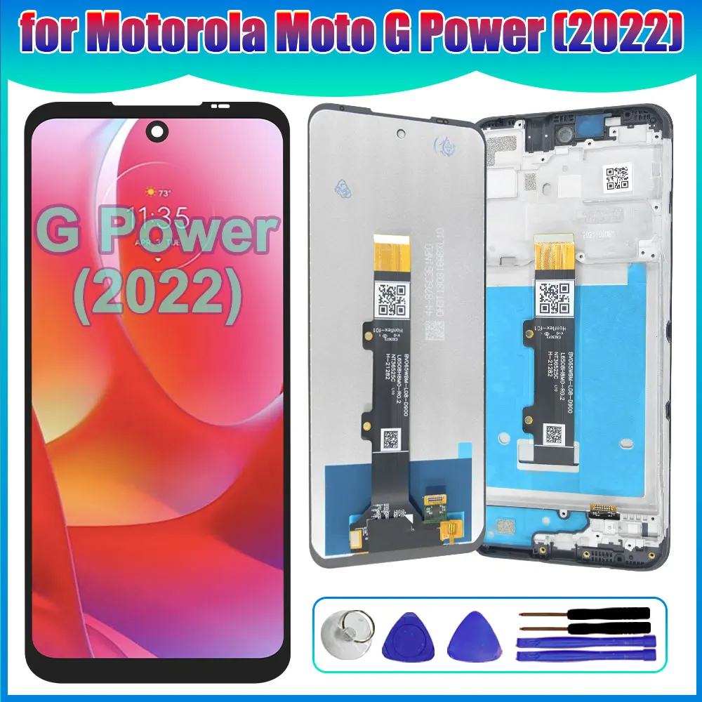 Tested LCD for Motorola Moto G Power 2022 LCD Display Touch Screen Digiziter Assembly for Moto G Power 2022 XT2165-3