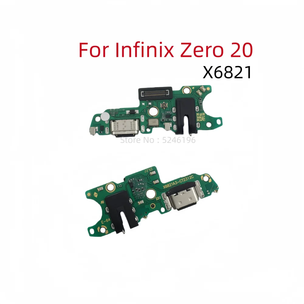 1pcs USB Charging Port Charger Base Connector For Infinix Zero 20 X6821 Fast Charger With IC Replace Part