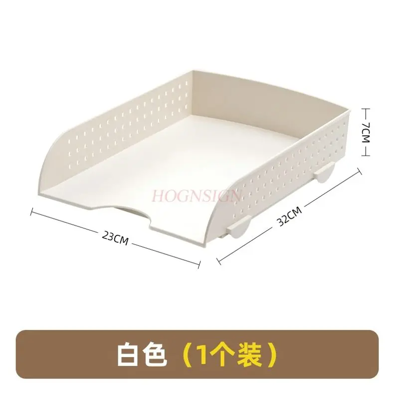 1pcs Stackable desktop file storage rack, bookshelf storage box, office supplies, stationery storage rack, workstation sorting