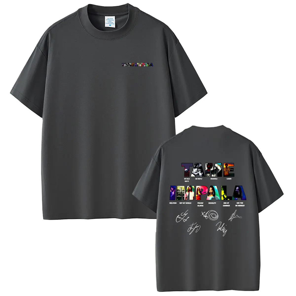 Rock Band Tame Impala Music Album Cover Graphic T-shirt Men Women Casual Soft Cotton T Shirts Male Fashion Vintage Streetwear