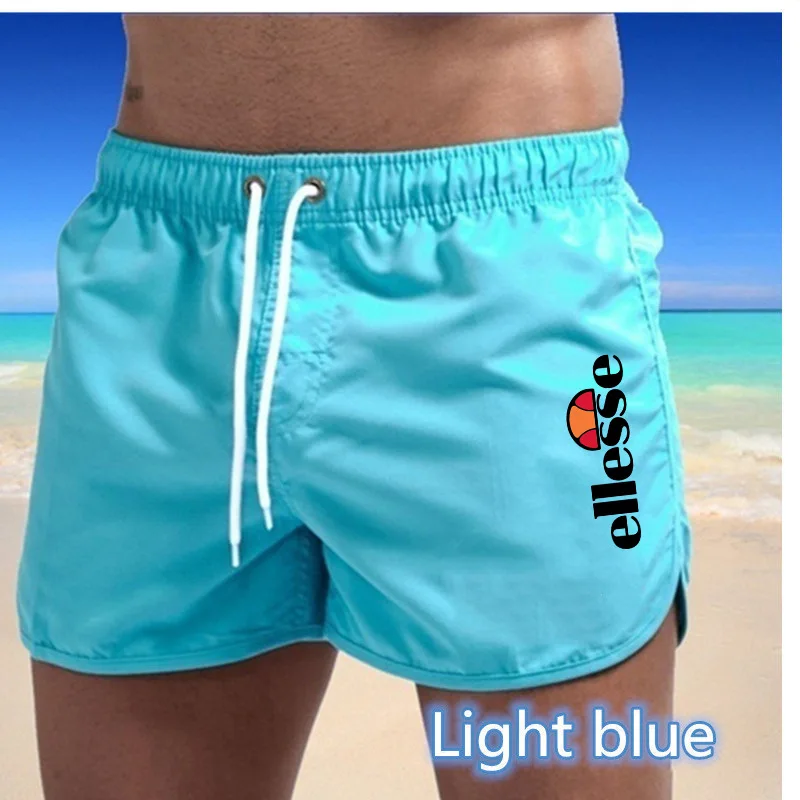 Brands Men's Beach Shorts Quick Dry Material Fitness Summer Swim Trunks Casual Sports Male Swimming Board