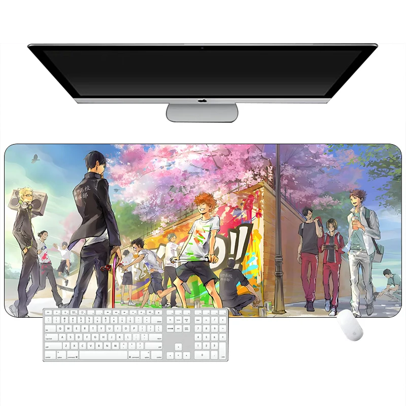 Anime Haikyuu Mouse Pad Large Rubber Rugs PC Game Table Mat Laptop Desk Pad XXL Non-slip Computer Keyboard Office Desktop Mats