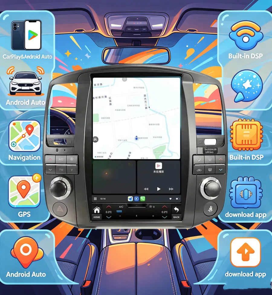 13 Zoll Android 13 für Nissan Pathfinder R51 2008-2012 Autoradio Stereo Multimedia Player GPS Navigation Stereo CarPlay WIFI 4G
