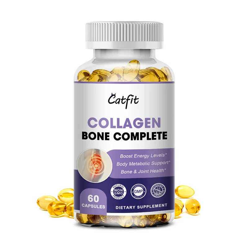 Catfit Collagen Capsule with Vitamin Calcium Magnesium Collagen Fixed Hair Bone Joints Immune Health Skincare Diet Supplement