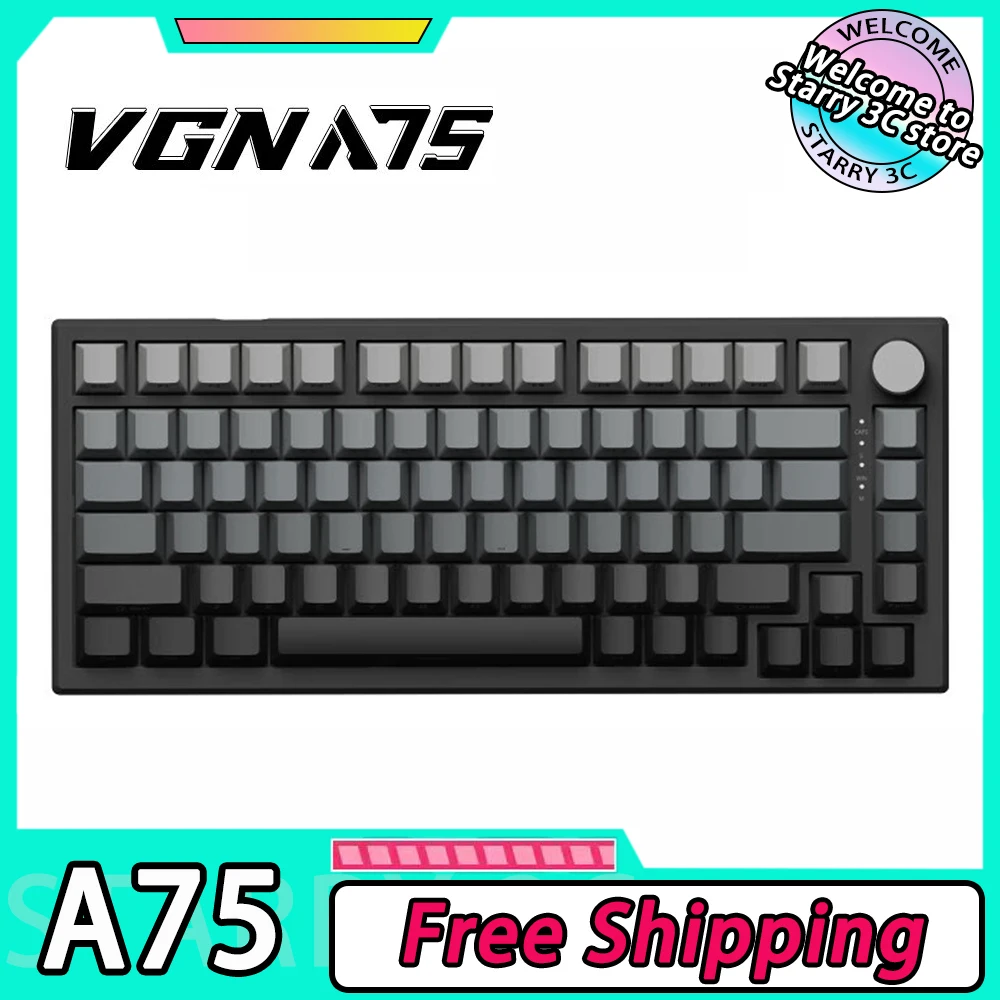 

VGN A75 Mechanical Keyboard Magnetic Switch RGB Wired Gaming Keyboard Hot Swap Gasket Low Delay Office Pc Gamer Accessories Mac